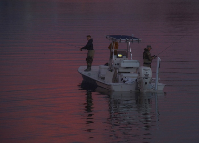 fishing in the lagoon